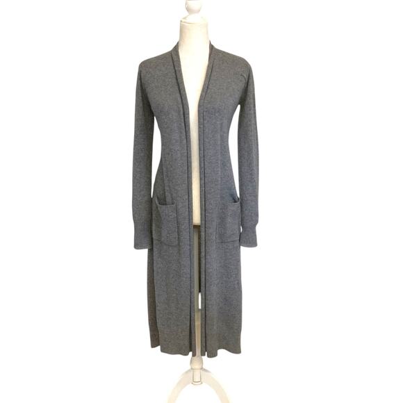 Calypso St Barth Cashmere Longline Open Cardigan Duster Pockets XS Lounge Luxe - Picture 1 of 6